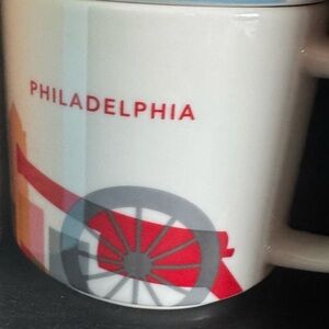 Philadelphia Themed Mug with Red and Gray Design